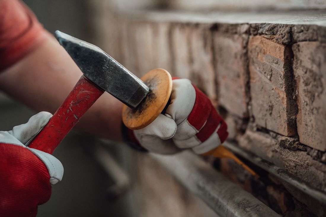 Tuckpointing and brick repair up close in Anderson, IN
